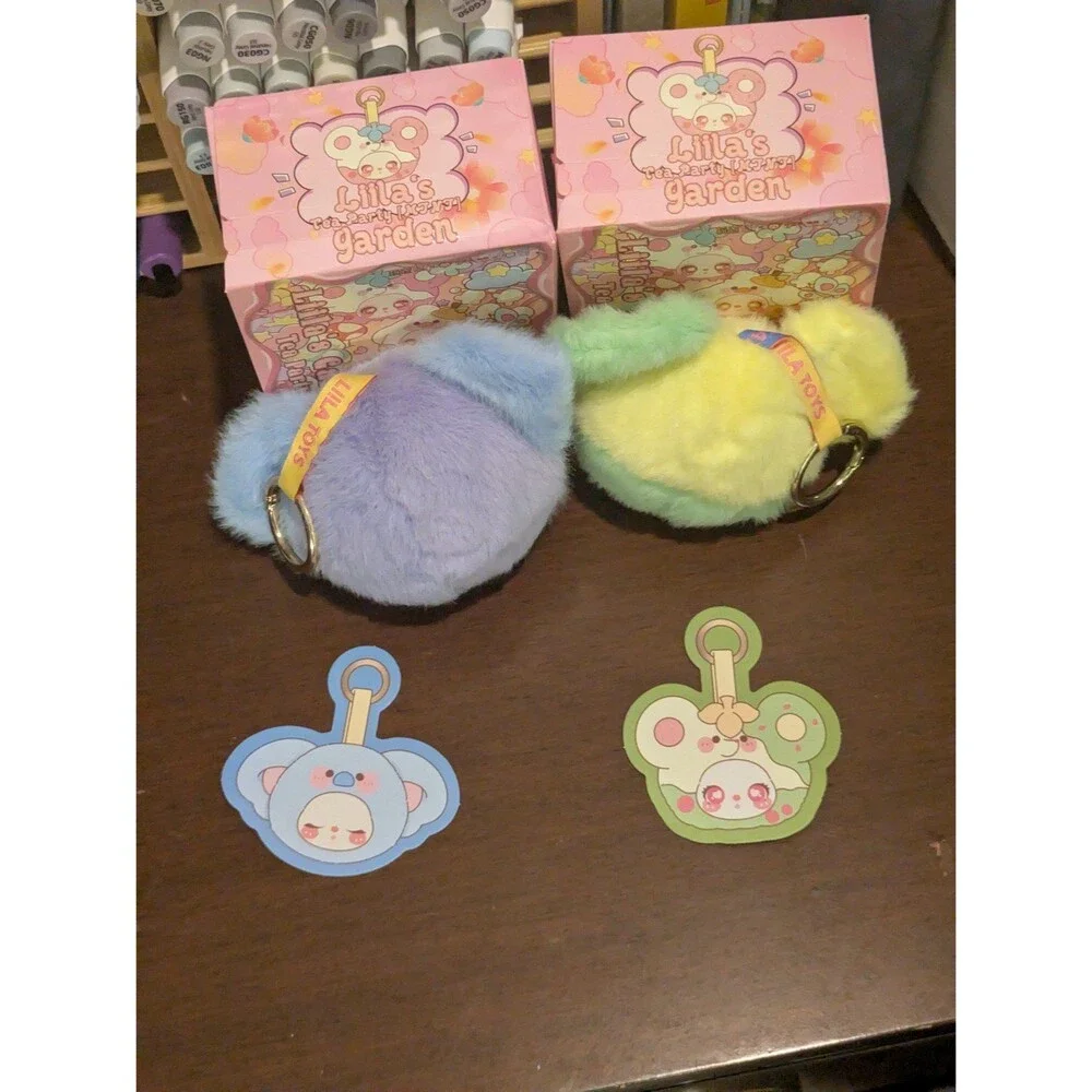 Liila’s Garden Tea Party Mini Plush Pendant (Blueberry Koala & Green Mouse)